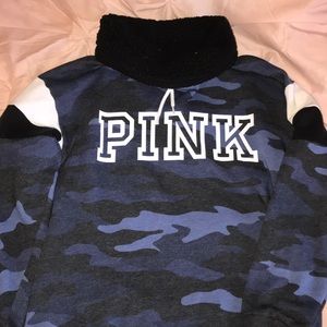 Victoria's Secret Pink blue camouflage hoodie
